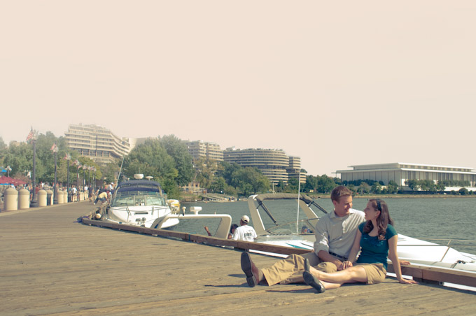Arianna, Chris, Cross Process, DC, Engagement, Georgetown, Vintage, Washington DC