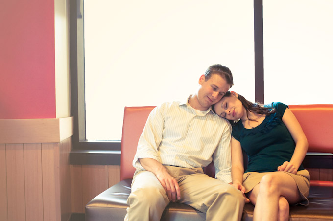Arianna, Chris, Cross Process, DC, Engagement, Georgetown, Vintage, Washington DC