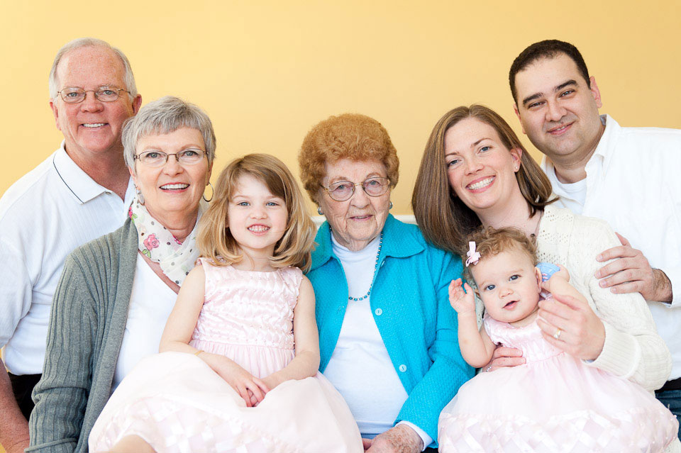 Family, Child, Four Generations, Spring, Virginia, VA