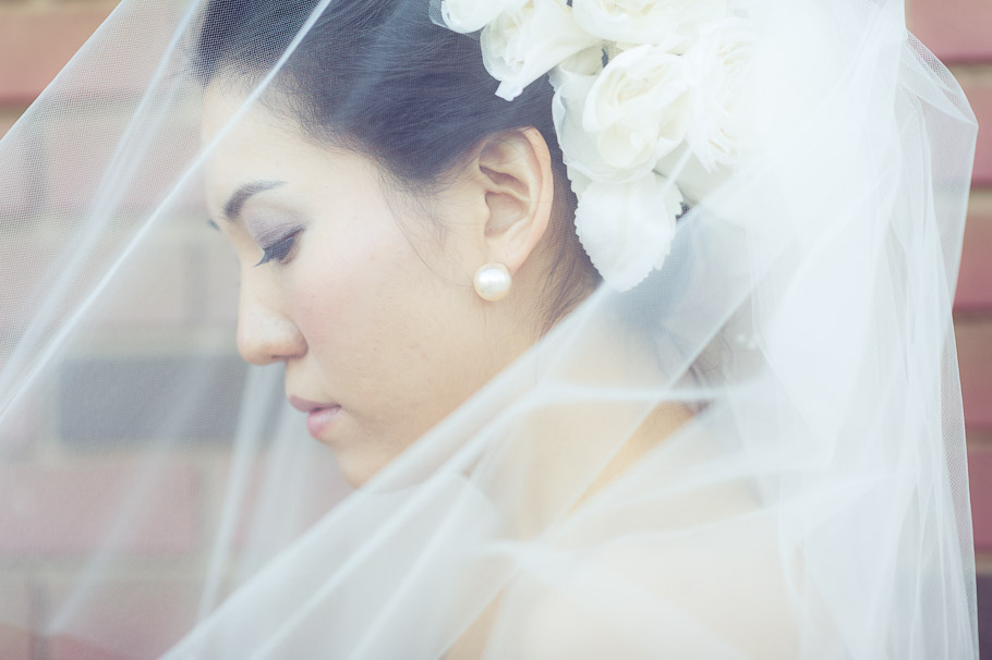 Bride having a calm moment