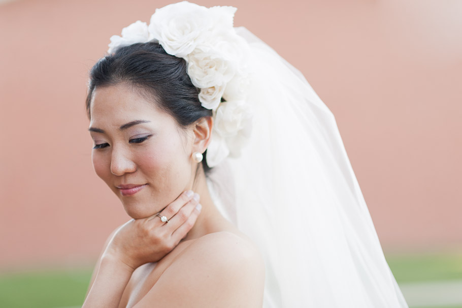 Bride being beautiful