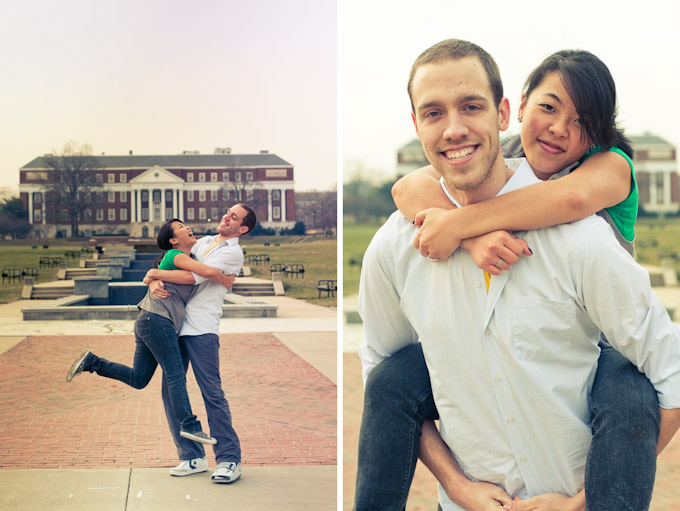 Shin and Brett Engagement - University of Maryland, DC metro area