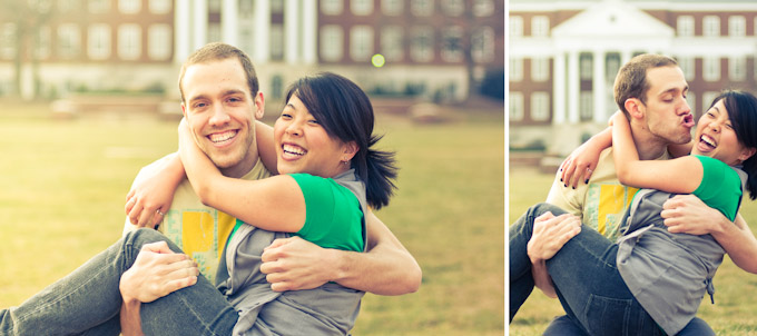 Shin and Brett Engagement - University of Maryland, DC metro area